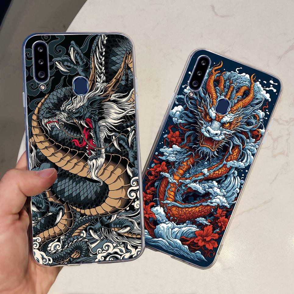 For Samsung Galaxy A20s A20 A20e Case Back Cover Cartoon Cool Style Animals Girly Soft TPU Silicone Bumper A202F A205F A207F