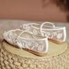 Mesh Breathable Flats Ballet Women String Bead Round Toe Sandals Light Soft Sole Casual Fashion Design  Elegant Dress Shoes