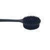 DNC Back Scrubber for Shower Soft Silicone Bath Body Brush with Long Handle (Black)