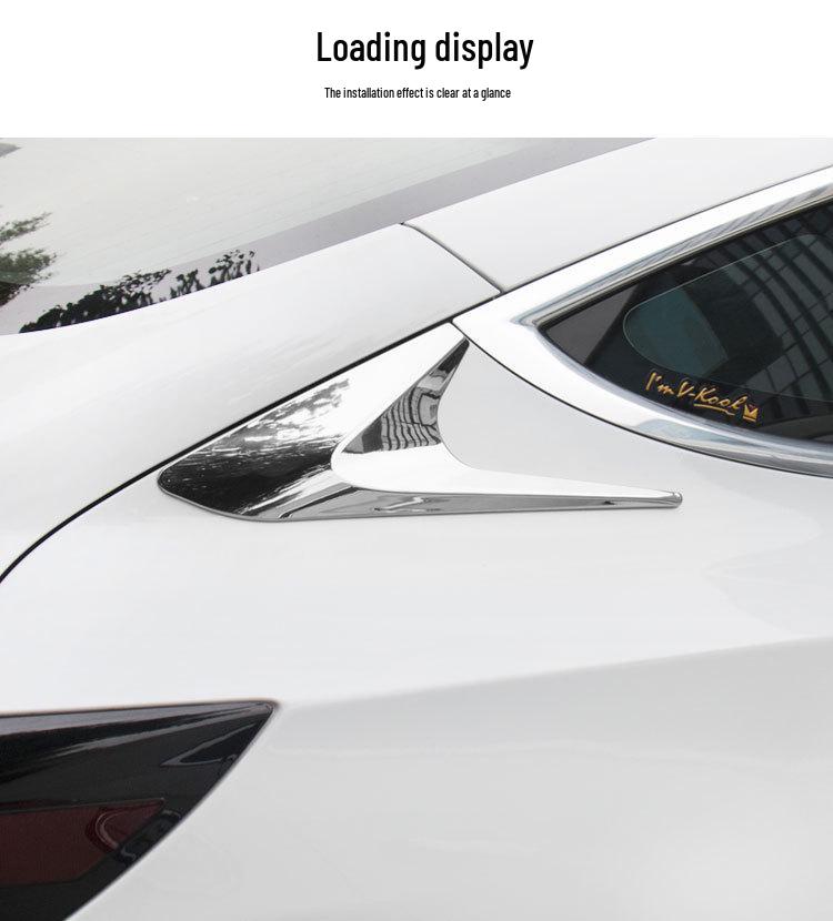 Tesla Model 3 Rear Window Carbon Fiber Decorative Trim Sticker
