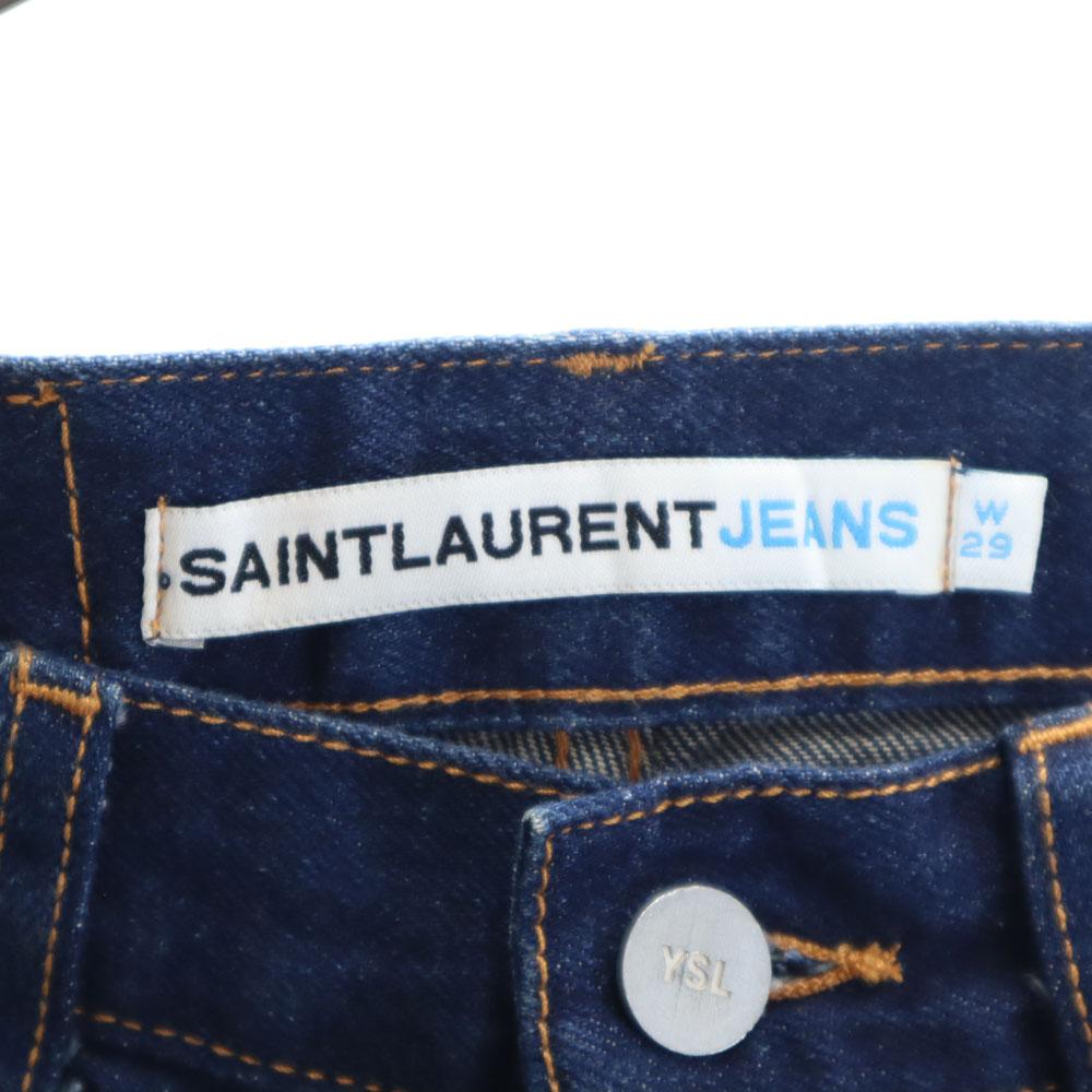 Unused SAINT LAURENT Straight Denim Pants W29 Indigo JEANS Button Fly Men's Used