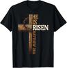 Easter Cross He Is Risen Jesus Christian Men Women Kid Youth T-Shirt