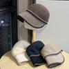 New Hepburn Style Woolen Fisherman's Hat for Women in Spring and Autumn Wide Brim Small Face Versatile Peaked Cap