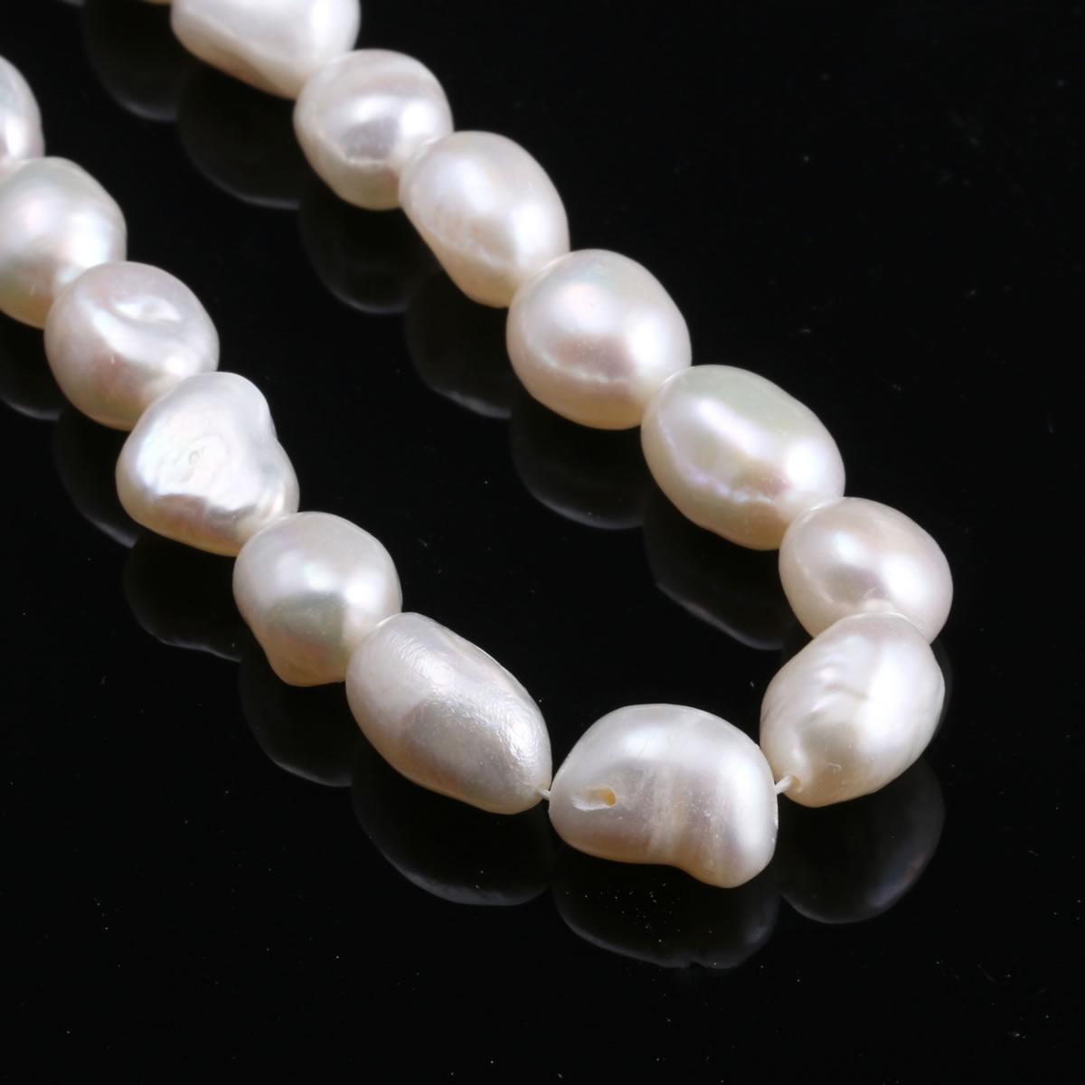 

1String, Natural Freshwater Pearls, 9-10mm Irregular Pearl Beads for Jewelry Making DIY Necklace Supplies, Birthday Party Gifts for Women, 36cm 1String/9-10mm-36cm белый
