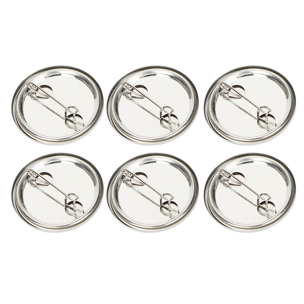 100pcs Blank Pin Button Round Safety Badge Emblem Medal Parts Supplies for Handicraft Gifts