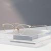 Women's Fashionable Pure Titanium Myopia Glasses Frame, Thin Eyebrow Design - Fits Prescription Lenses, Style 8125