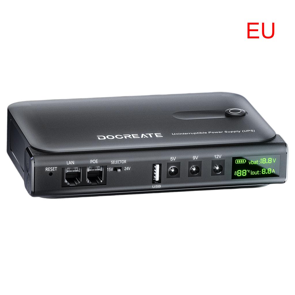 36W Digital Display UPS Uninterruptible Power Supply 5V 9V 12V Mini Backup Power Adapter No Battery For WiFi Router DC1036L