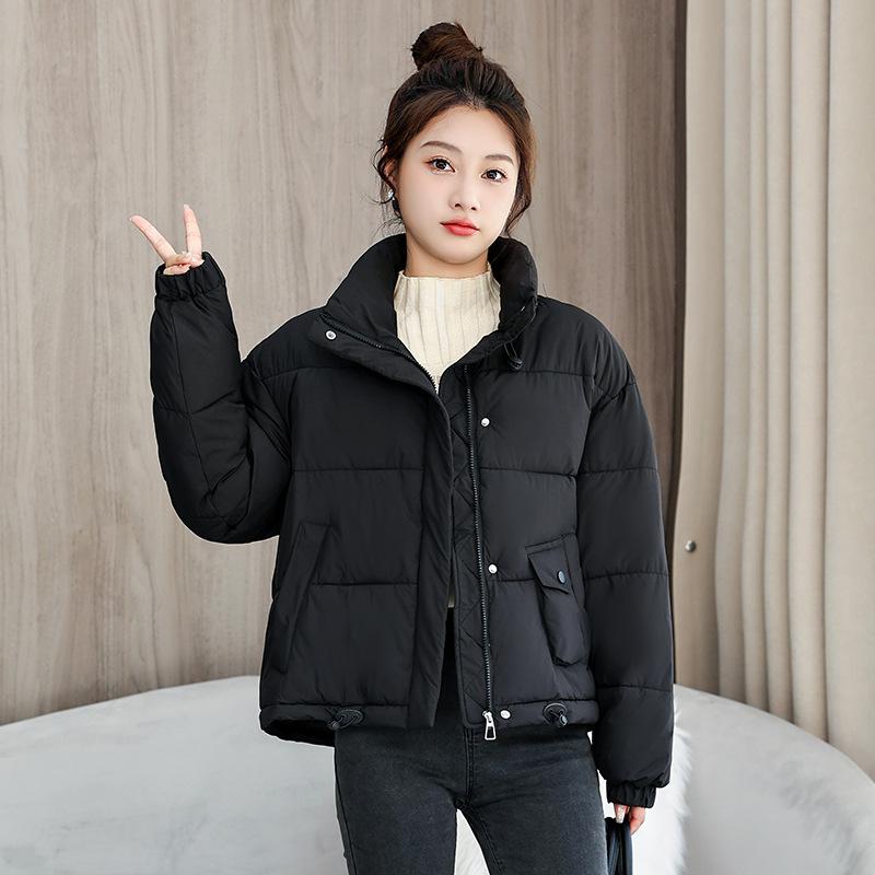 Cotton Winter 2025 new stand-up collar loose warm padded jacket short cotton jacket women's bread jacket Korean version of cotton clothes