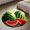 Wassermelone Runder Teppich Flanell Sommer Frucht Bereichsteppich Weiche Rutschfeste Teppichmatte Bodenmatte Für Schlafzimmer Wohnzimmer Dekor