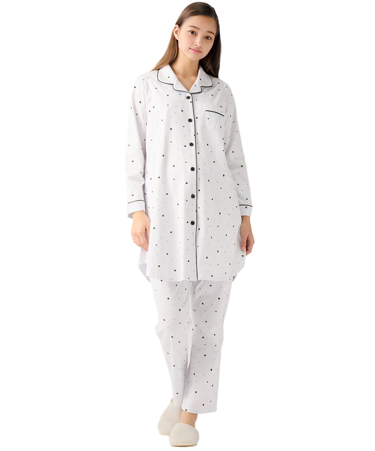 

Wacoal MATERNITY Pajama and Postpartum Maternity Front Easy MFY116 Maternity Sizes Set, Pre- Pajamas, 100% Cotton, Opening, Breastfeeding, LG, M-L