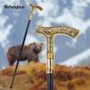 Gold Luxury Bear Handle Walking Cane Fashion Decorative Walking Stick Gentleman Elegant Cosplay Cane Knob Crosier 90cm