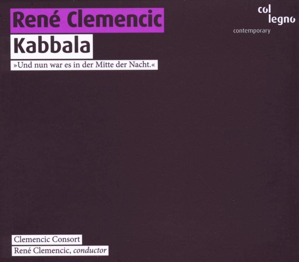 CD CLEMENCIC CONSORT - Kabbala  Non Japan Classical Used