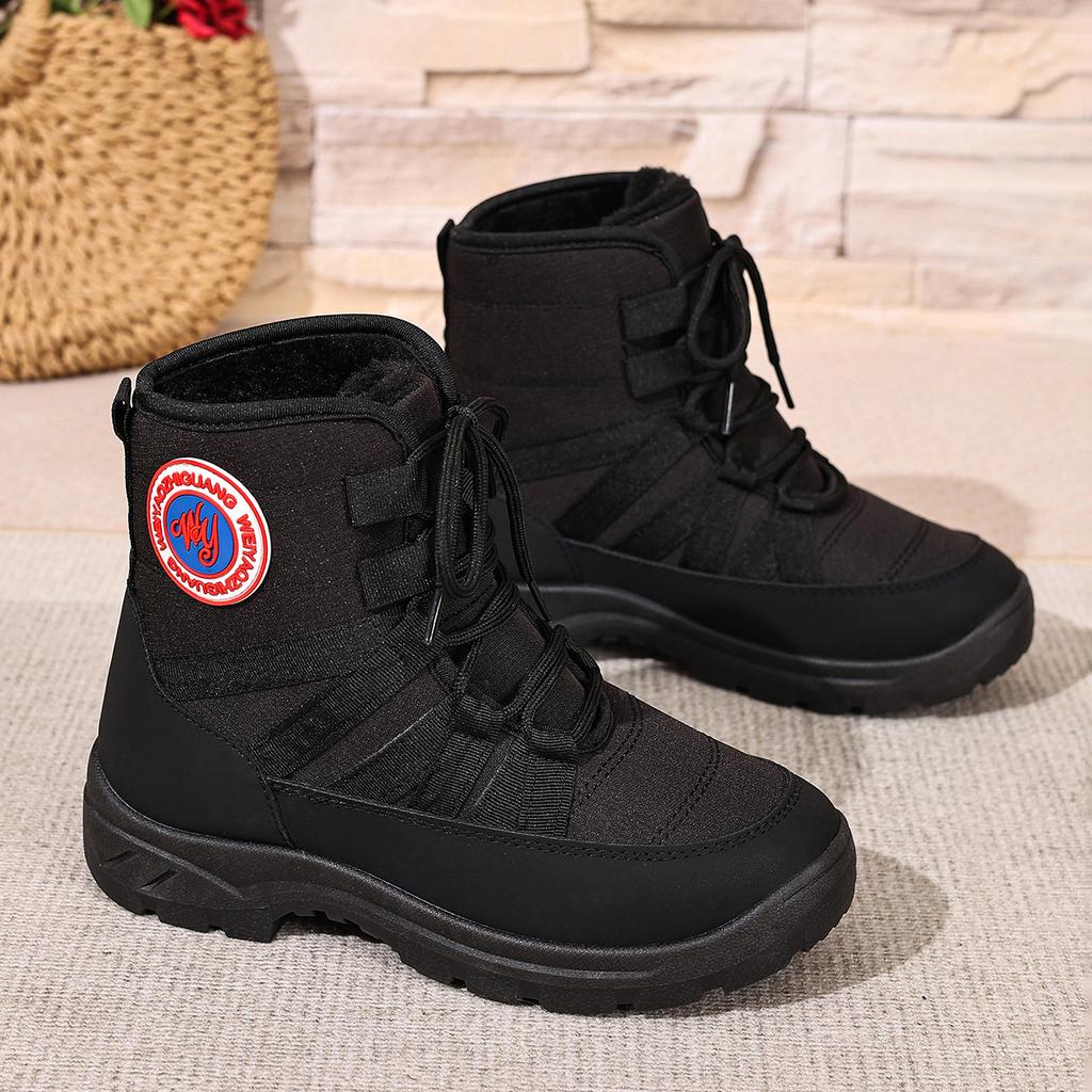 Shoes: Women's New Fleece Warm Snow Boots In Winter, Casual and Comfortable, Non-slip Plus-size High-top Cotton Boots