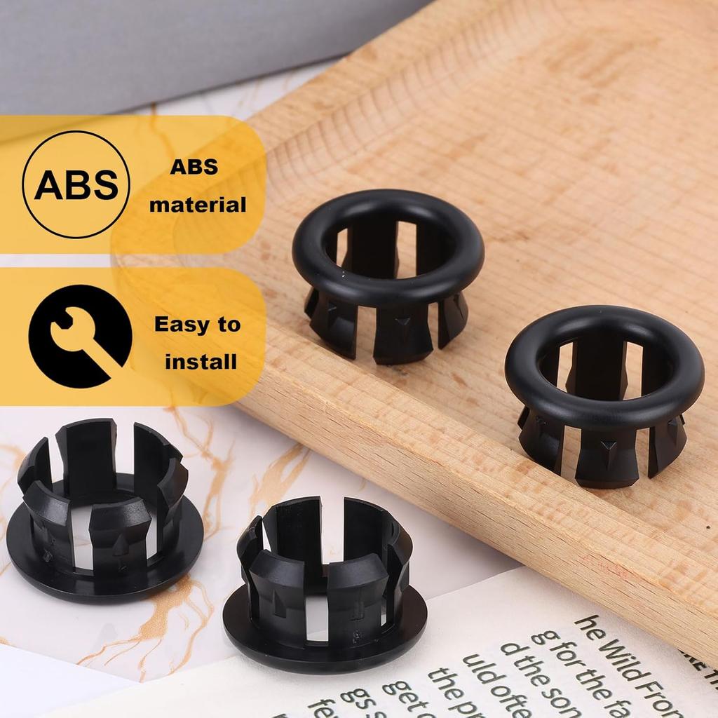 2pcs Sink Overflow Ring, Chrome Bathroom Sink Overflow Plugs Trim Seal Ring Universal Fit Drain Cover Hole Insert Cap for Basin Vanity & Kitchen