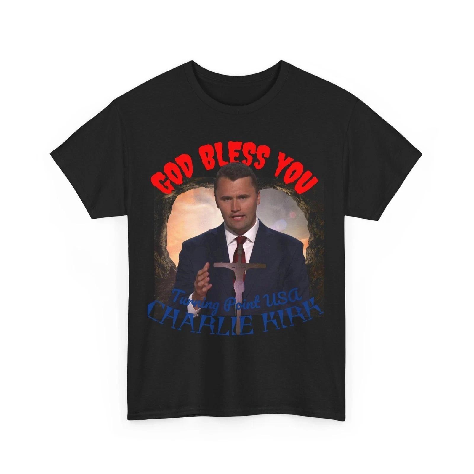 Charlie Kirk Turning Point USA RIP T-Shirt Patriotic 4XL