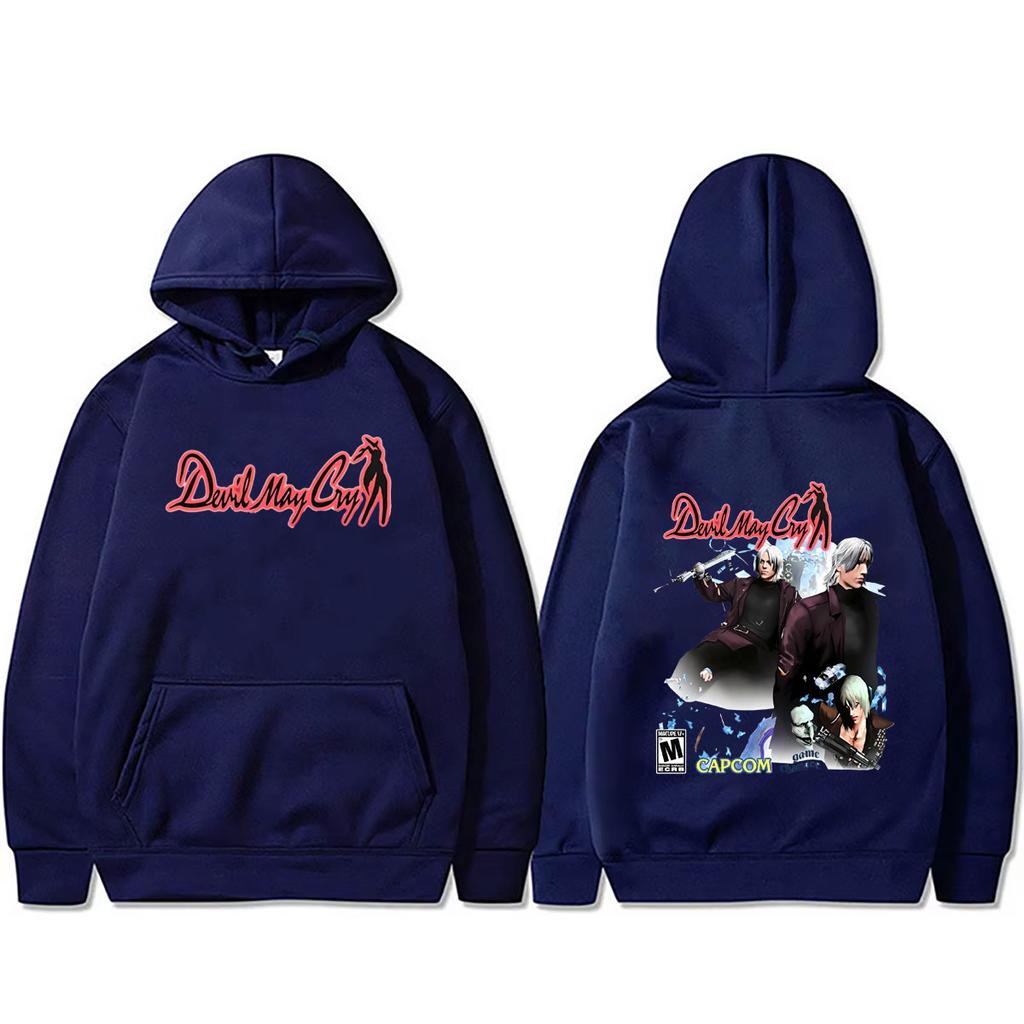 Game Devil May Cry Dante Hoodie Men's Women's Gothic Vintage Oversized Pullover Hoodies Hooded Sweatshirt