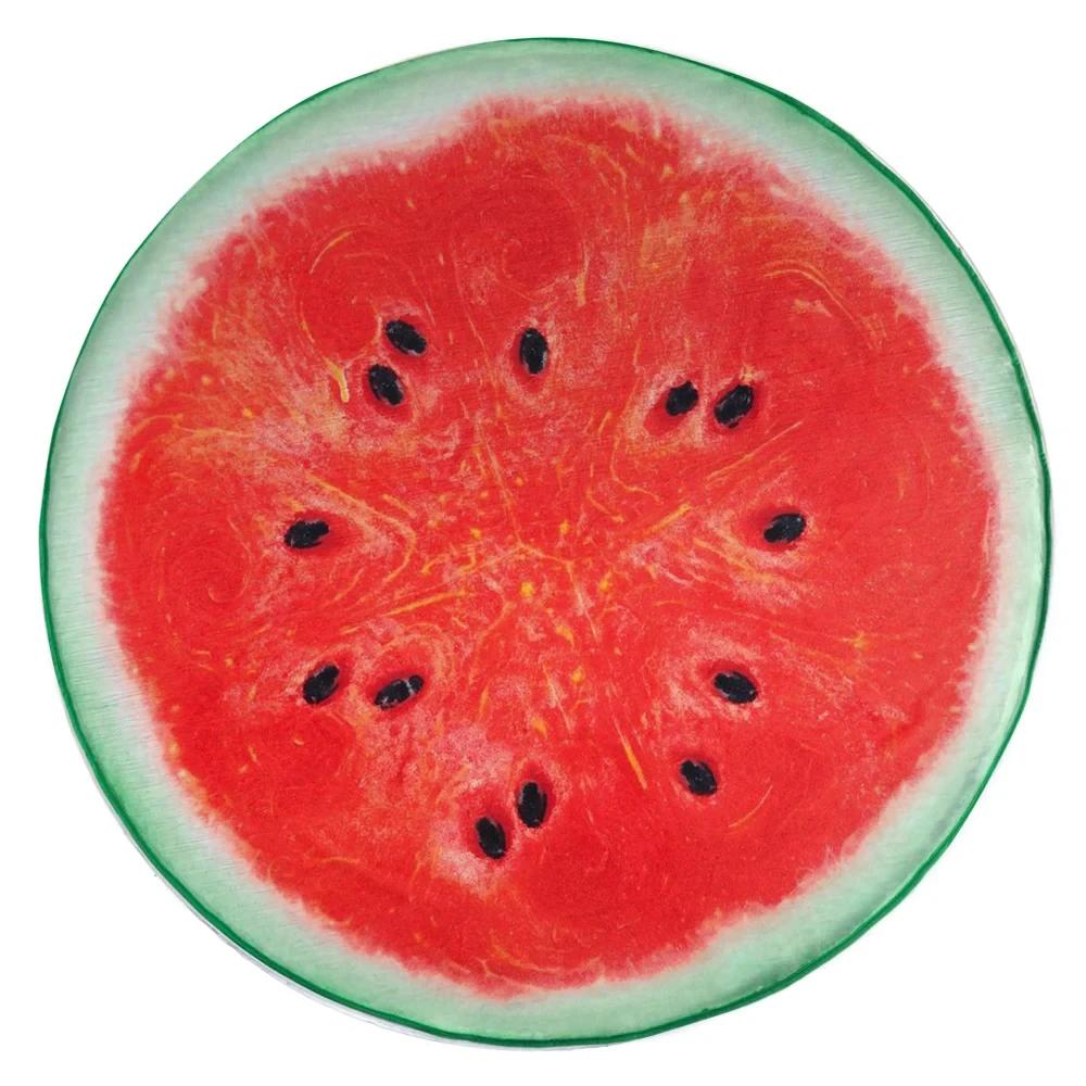 3D Fruit Print Round Carpet Circle Area Rug for Bathroom Living Room Bedroom Decor Non-slip Cloakroom Floor Mats Kitchen Doormat