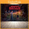 Toile de fond d'anniversaire Stranger Things pour une ambiance de fête palpitante