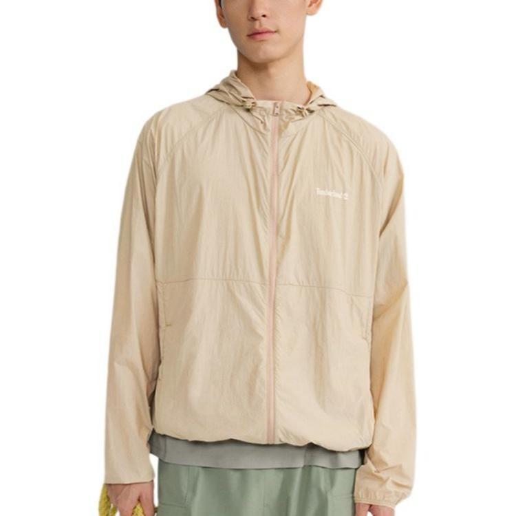 Timberland Giacca Uomo Monocolore con Cappuccio, Cerniera, Ampia, Traspirante, Impermeabile, Protezione Solare A5NHC-Y94 Tonalità Terra