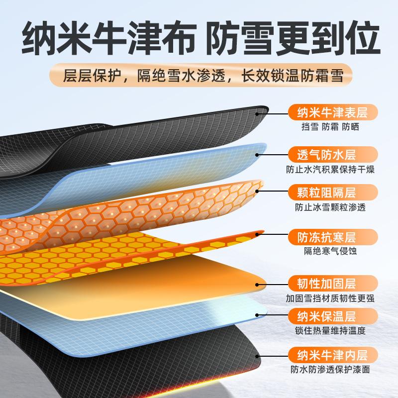 Magnetic Car Snow Shield: Front Windshield Sunshade & Thickened Aluminum Film Antifreeze Cover