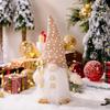2025 New Christmas Decoration Long Beard Plush Hat with Lamp Holding Gift Cane Rudolph Doll Window Decoration
