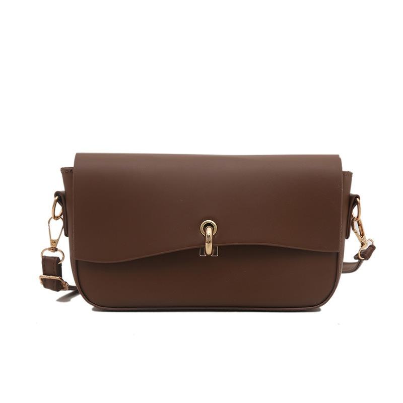 Fashion retro popular small square bag new texture shoulder messenger bag simple casual women's bag