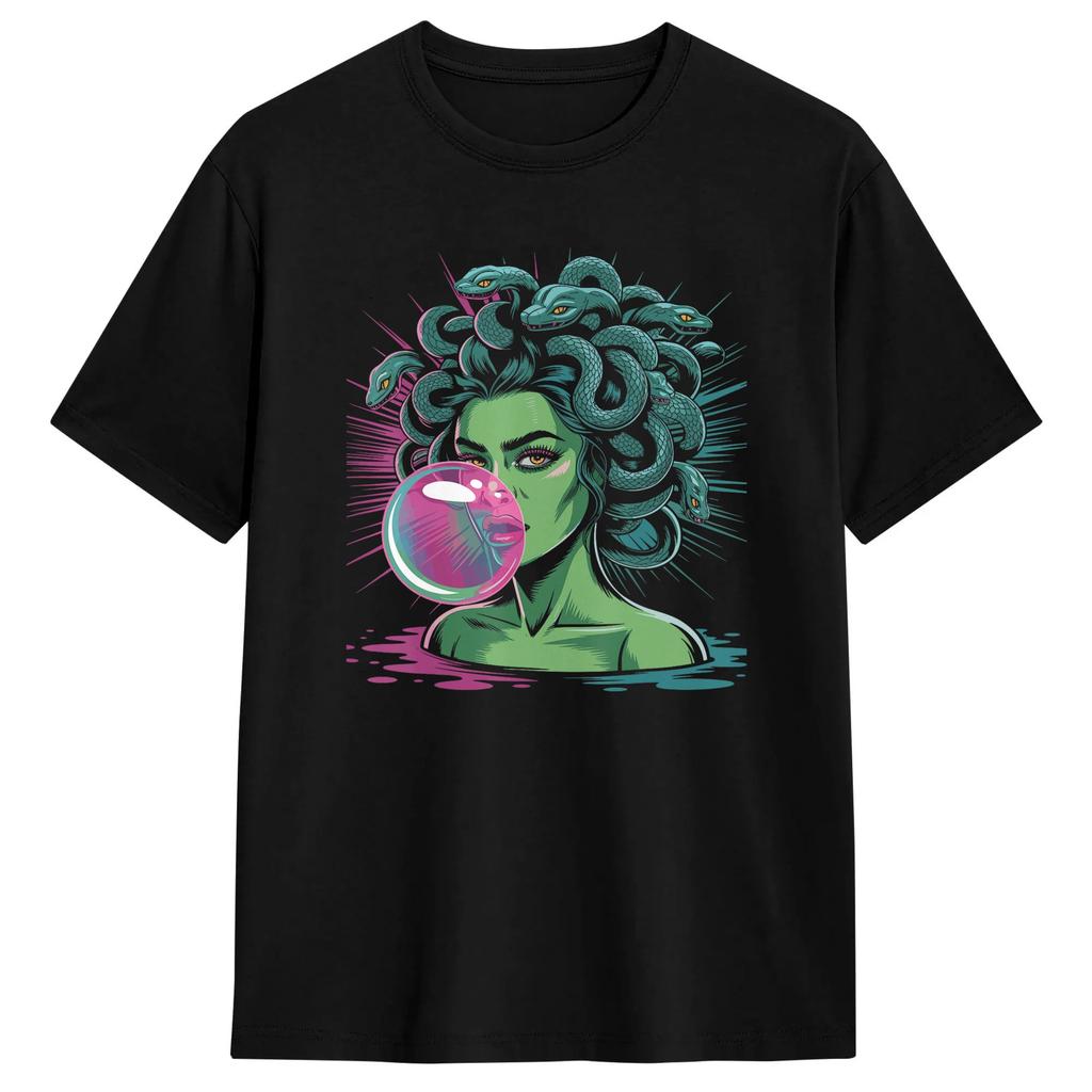 Unisex Medusa Bubblegum Sunglasses Mythological Greek Goddess T Shirts 100 Cotton Tees Summer Vintage Short Sleeve Tshirt