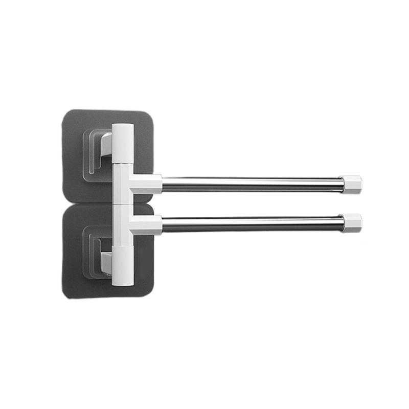 Swivel Towel Bar Bathroom Towel Holder Wall-Mounted Swing Out Towel Rack Rustproof Folding Towel Organizer for Home