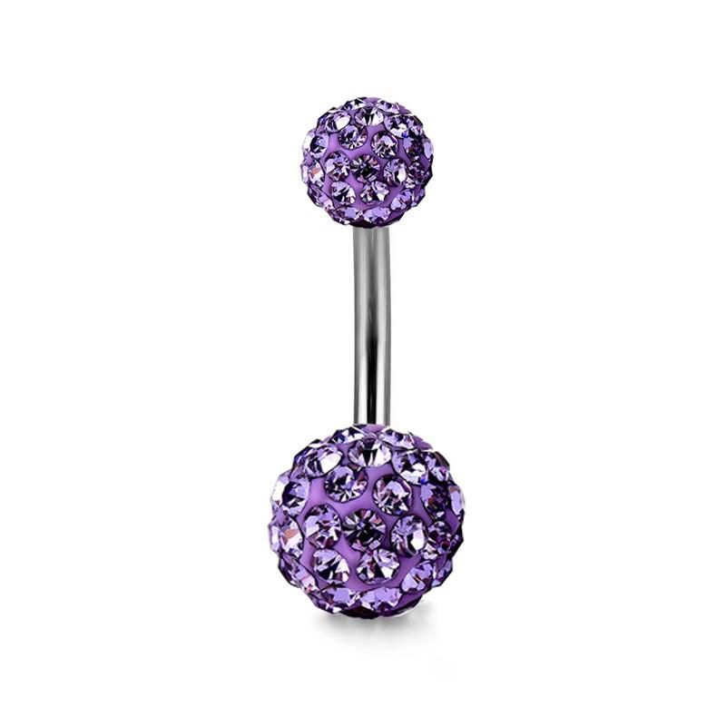 Hot Sale Polymer Clay Belly Button Ring with Diamond Ball