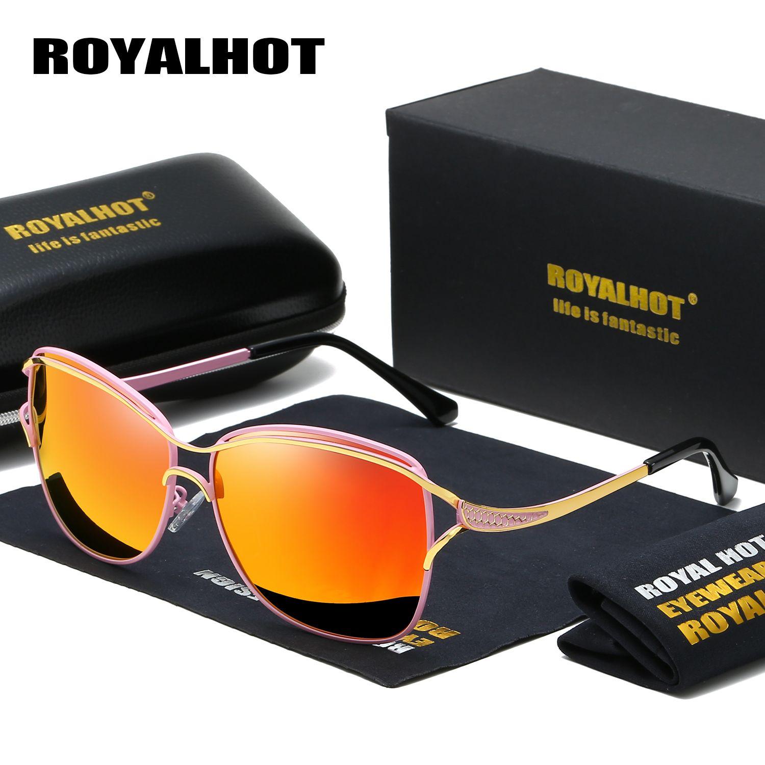 

RoyalHot женские и мужские поляризационные солнцезащитные очки в овальной оправе из сплава, солнцезащитные очки для вождения, оттенки Óculos masculino Male розовый