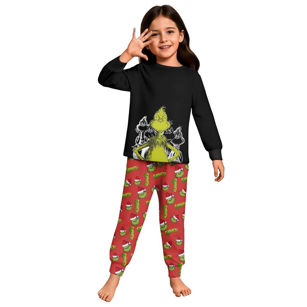 Children's  Boys And Girls Thin Two-piece  Long-sleeved Pants Two-piece