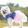 Spring Summer Dog Princess Dress Sweet Lace Skirt Pet Clothing Puppy Kitten Pet Skirt Cute Dog Dress Bow for Small Medium Dog