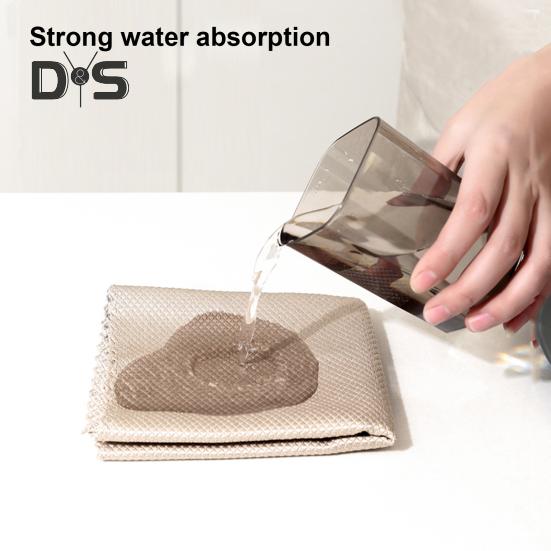 5/10Pcs 30x40CM Fish Scale Kitchen Cleaning Cloth Streak Scratch Free Absorbent Dishcloth Reusable Washable Microfiber Rag Kitchen Tableware Glass