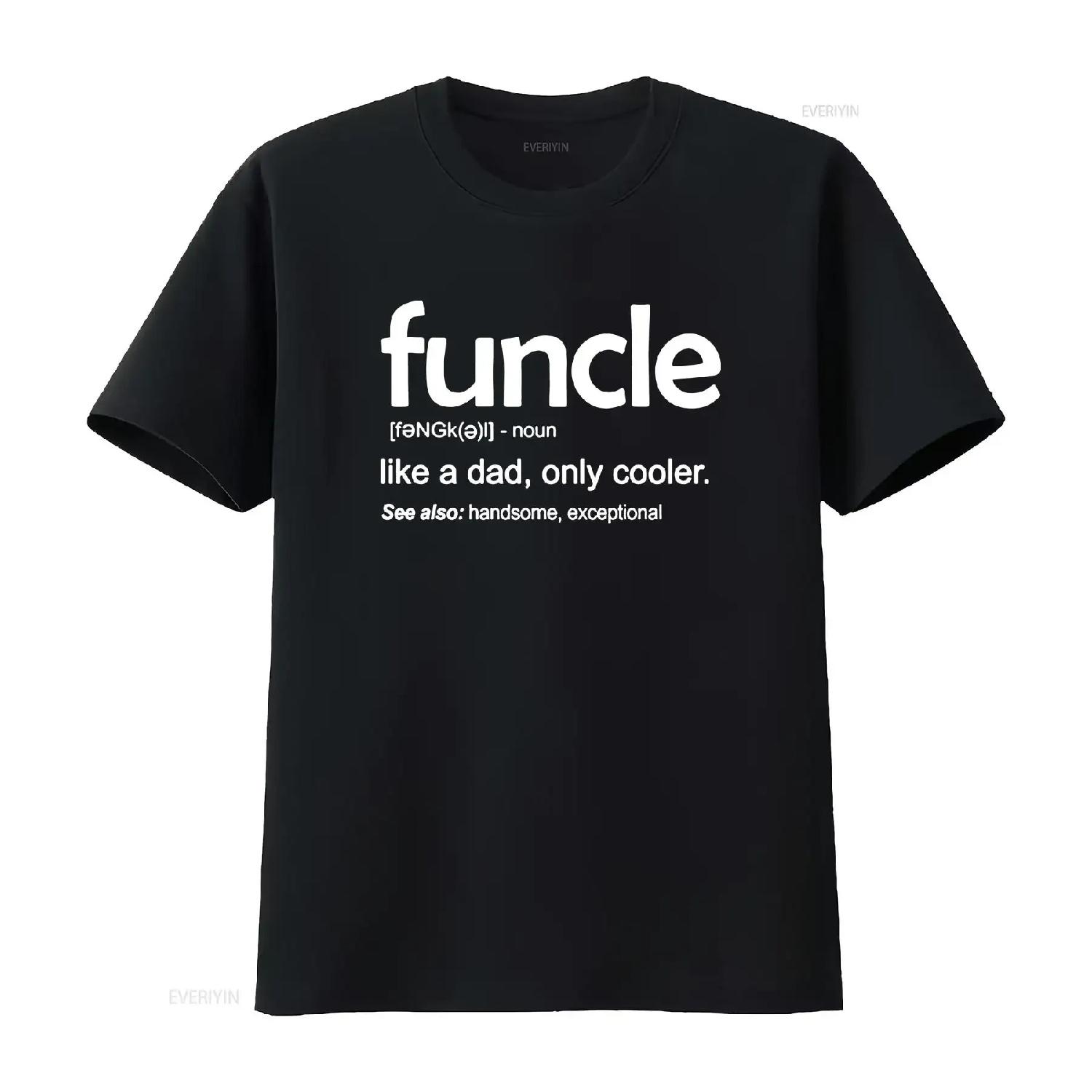 Funcle T Shirt Uncle Definition Funny For Pregnancy Announcement Cool vintage Washed Stretched Versatile Unisex S