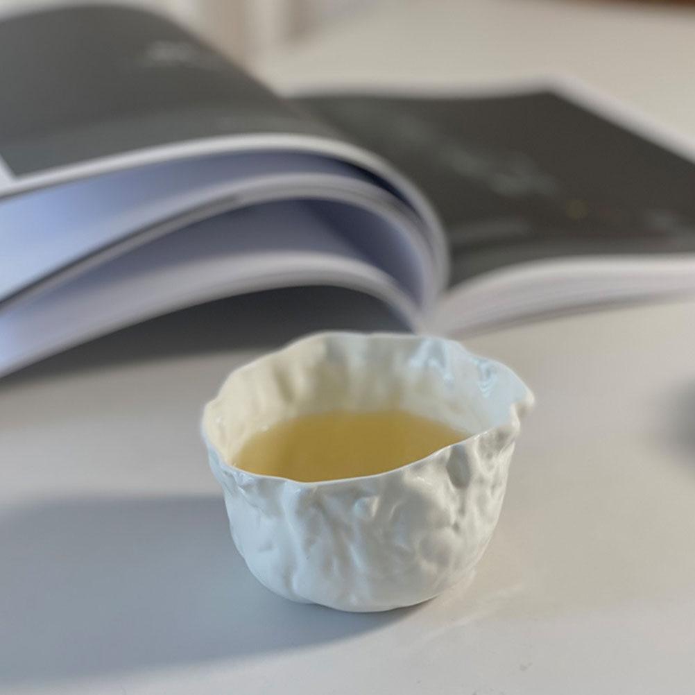 

Wrinkle Design Ceramic Tea Cup Premium Small Teacup for Home Office Tea Use Chinese Style Tasting Cup Ceramic Teaware other