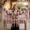 Floral Plants Artificial Lavender Vines Hanging Garland Cherry Blossom Vine  Birthday Party