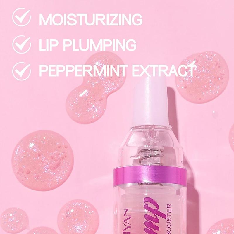 HANDAIYAN Aceite Labial Hidratante Glow, Brillo de Labios Transparente Hidratante y Voluminizador, Tintado para Cuidado Labial y Labios Secos Caliente