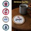 Trivet Christmas Coaster Heat Resistant Insulated Mat Rustic Nordic Christmas Cup Mat  Home Decor