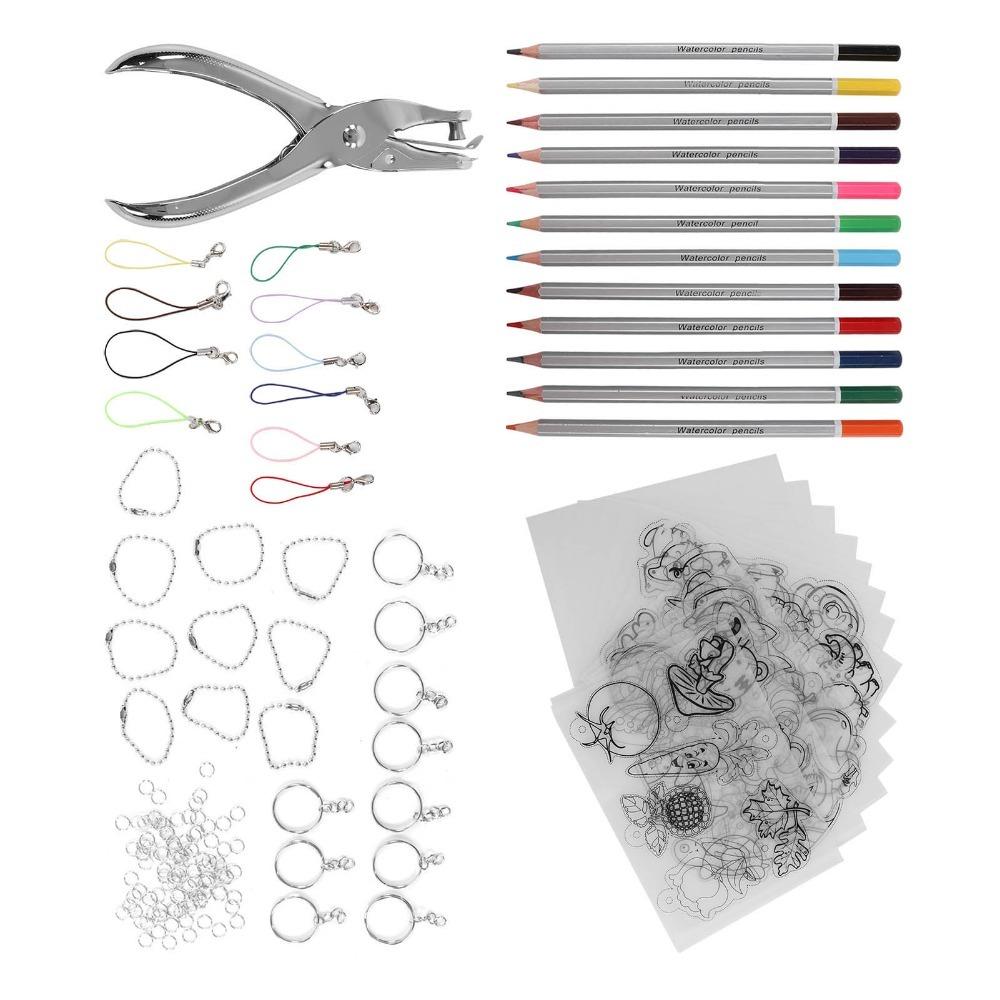 

157pcs Manual Heat Shrink Sheet Set DIY Color Shrink Plastic Sheet Shrink Film Mother Day Ornament