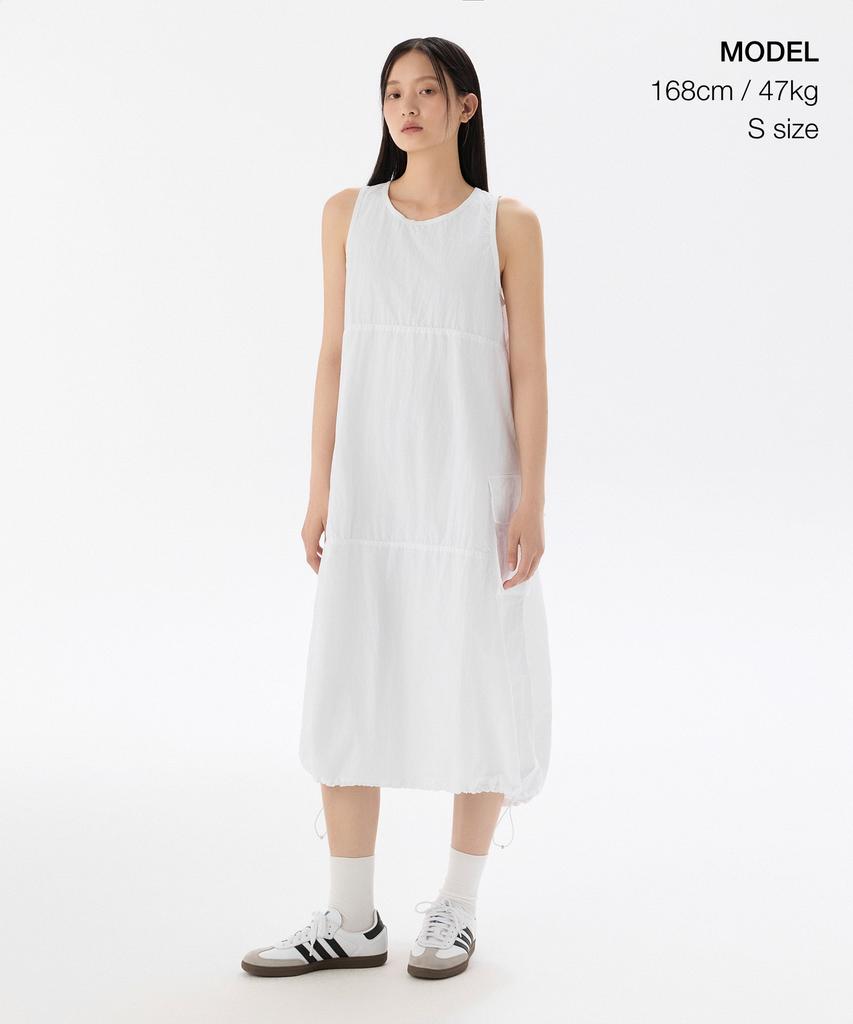 Musinsa Standard Woman Women'S Nylon Parachute Cargo Dress [White]