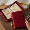 Zipper Clear Pocket Jewelry Storage Book Velvet Jewelry Storage Bag  for Home
