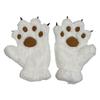 Guantes de Invierno Lindos de Dibujos Animados para Niña, con Felpa, Cortavientos, Cálidos, con Colgante para el Cuello de Oso/Huella de Gato