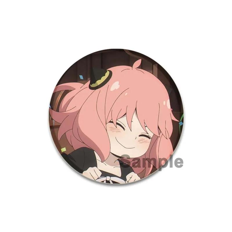 32/44/58mm SPY X FAMILY Enamel Pin Cute Anime Brooches Anya Forger Cute Head Lapel Pins Cartoon Badge Backpack Hat Jewelry Accessories Gift
