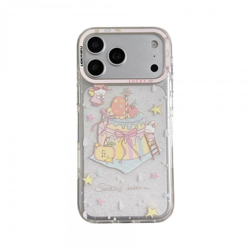 Cute Cartoon Bunny Phone Case IPhone 15 Pro Max 16 17 Dual Layer IMD Acrylic