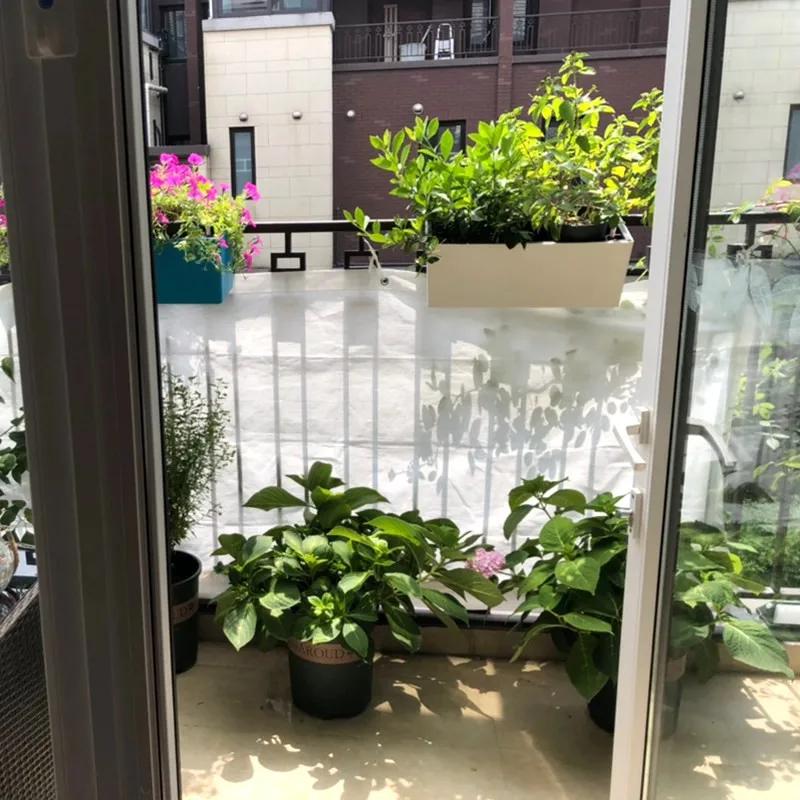White 12Pin Sunshade Nets Anti-UV Sun Shelter Fence Privacy Mesh Rail Screen Outdoor Shading Awning Pool Cover Fabric