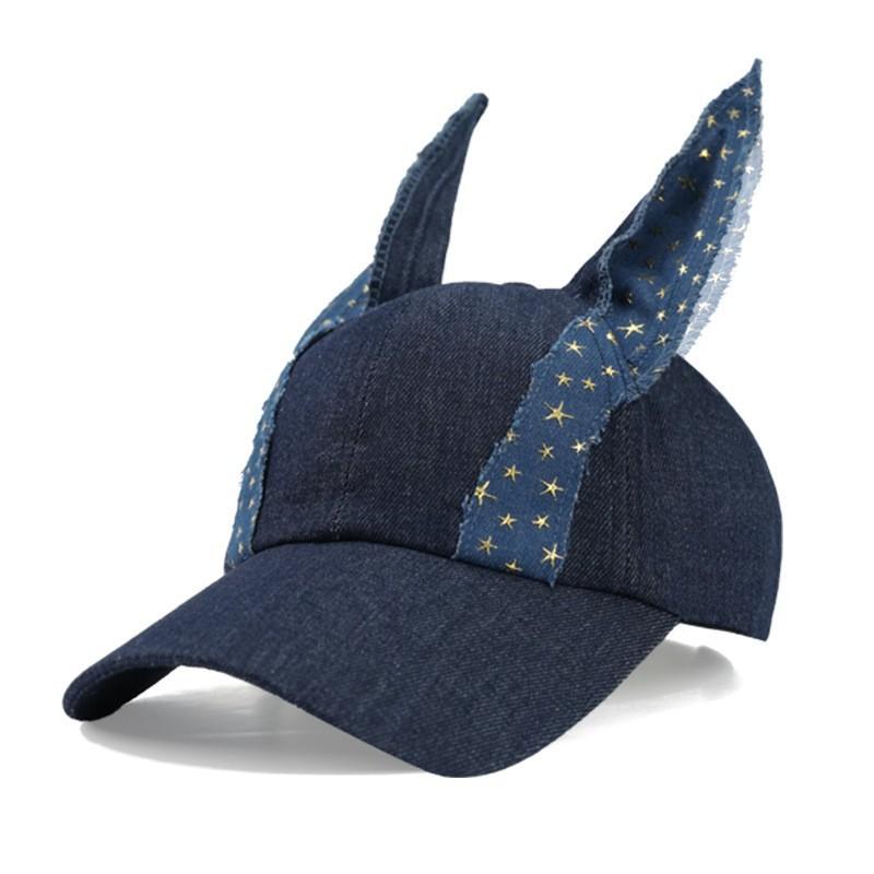 New Doberman Washed Denim Ears Baseball Cap Autumn and Winter Trend Fashion Personalized Cap Men's and Women's Hats Trend