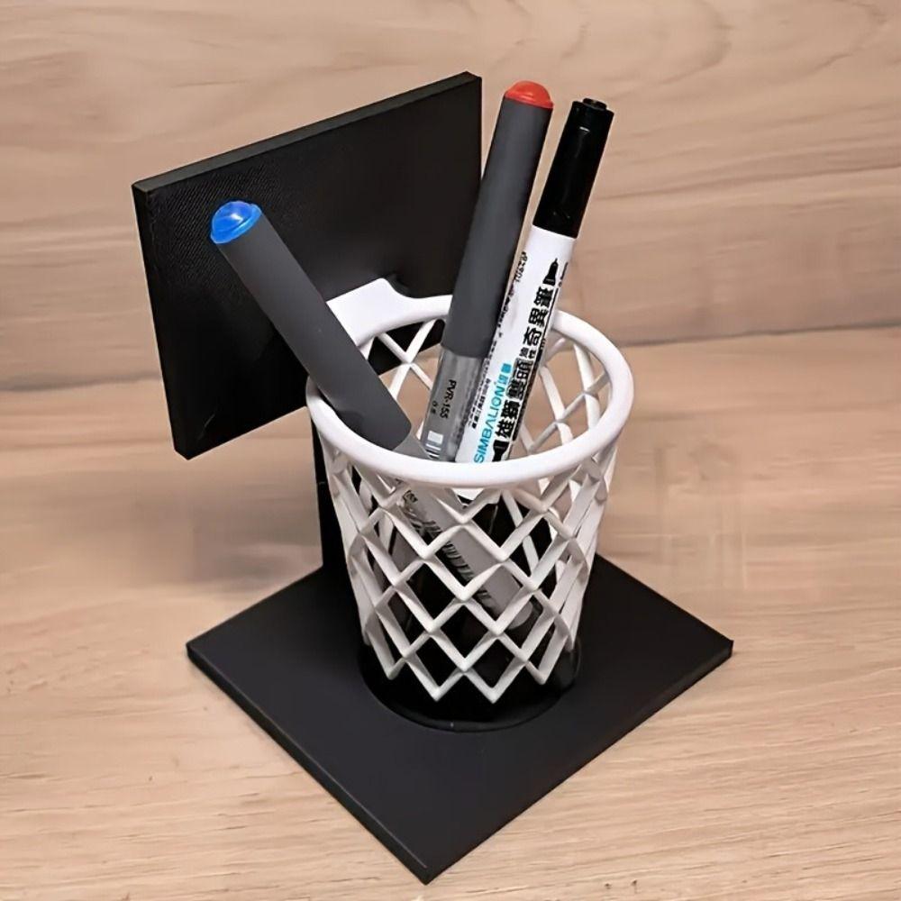 Large Capacity Stationery Storage Container 3D Printed Mini Trash Can Basketball Enthusiast