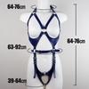 Sexy SM Belt SM Goods Harness Bodysuit PU Leather Belt Cosplay Costume SM Training Restraint Queen Leather Bondage Hardcore Leg [Tokariri] (No Rings,