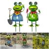 Frogs Yard Art Metal Garden Sculptures for Outdoor Spaces Backyards Park and Natural Landscape