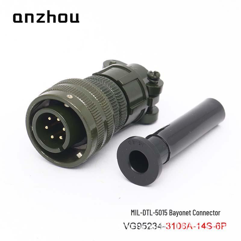 6-Pin VG95234-14S-6S Bayonet US Military Standard Connector CA06COME-14S-6P